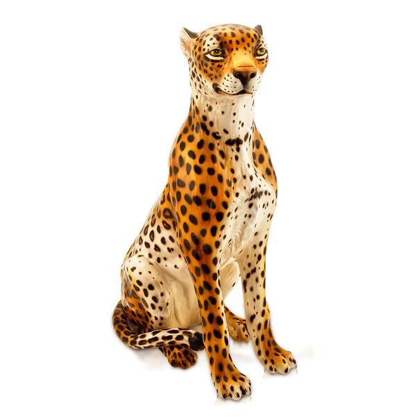 Detail Sitting Cheetah Statue Nomer 7