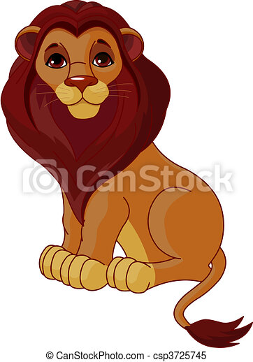 Detail Sitting Lion Clipart Nomer 31