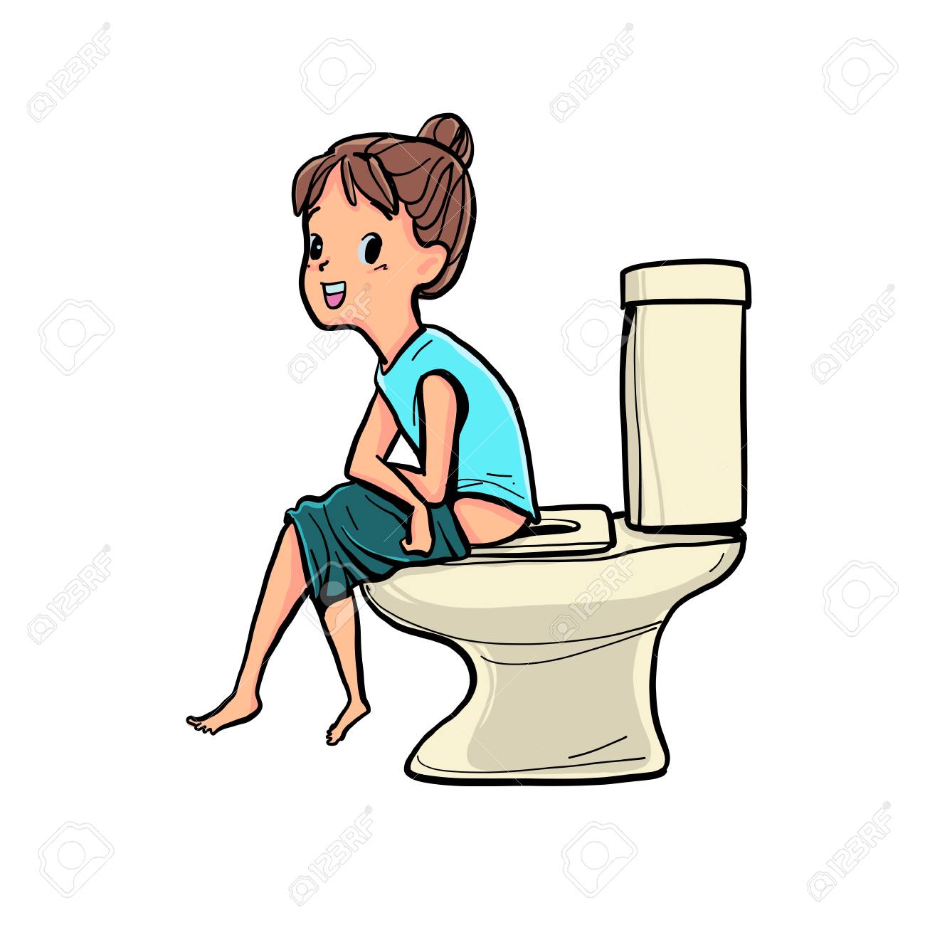 Detail Sitting On Toilet Clipart Nomer 22