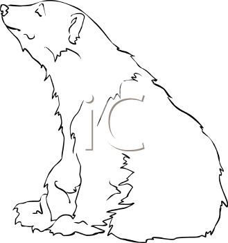 Detail Sitting Polar Bear Clipart Nomer 15