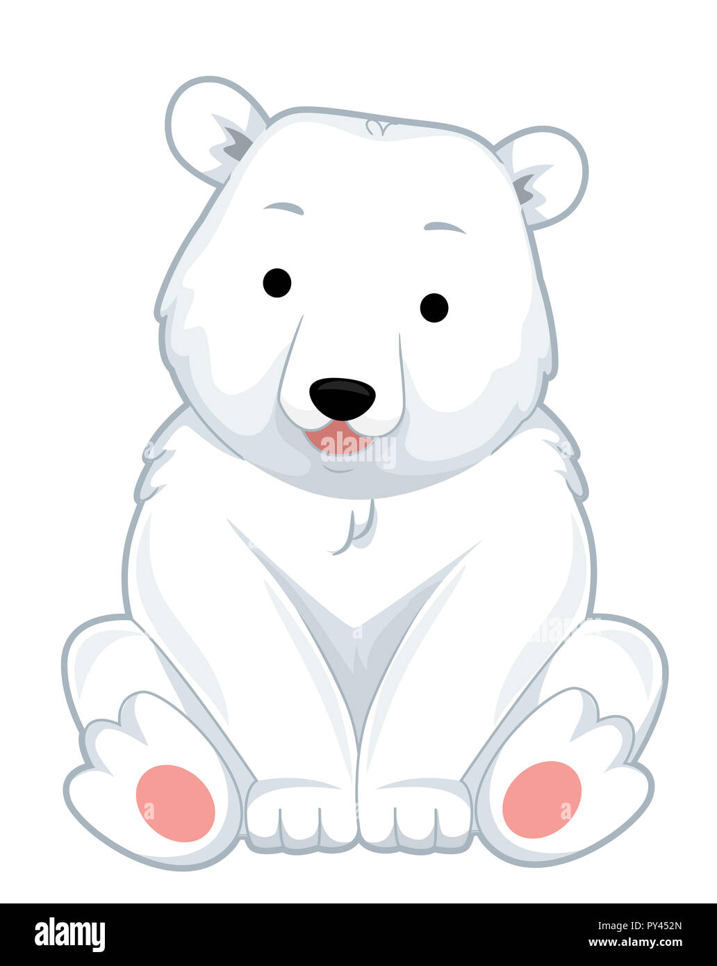 Detail Sitting Polar Bear Clipart Nomer 3