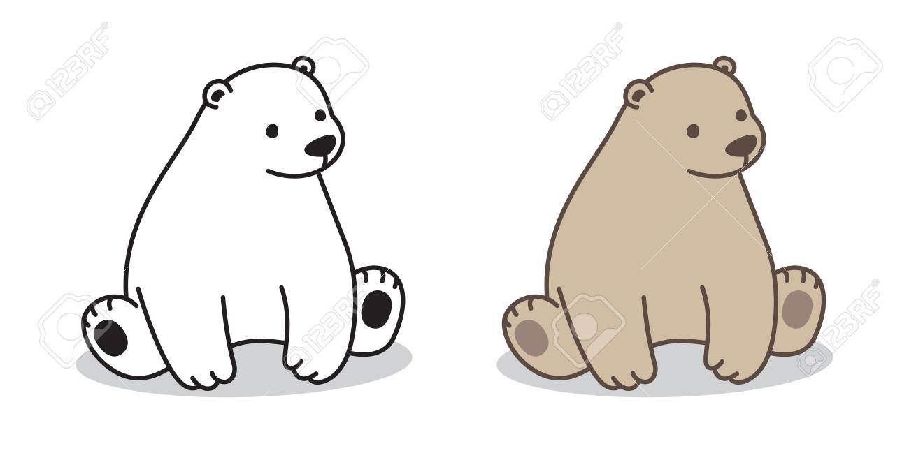 Detail Sitting Polar Bear Clipart Nomer 5