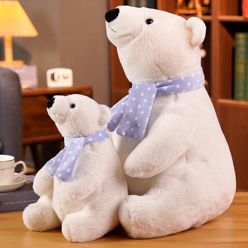 Detail Sitting Polar Bear With Scarf Nomer 54