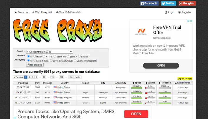 Detail Situs Proxy Gratis Nomer 3