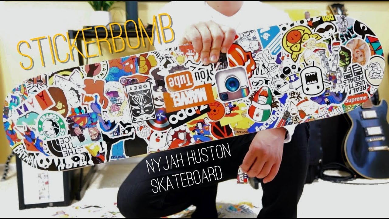 Detail Skateboard Sticker Bomb Nomer 5