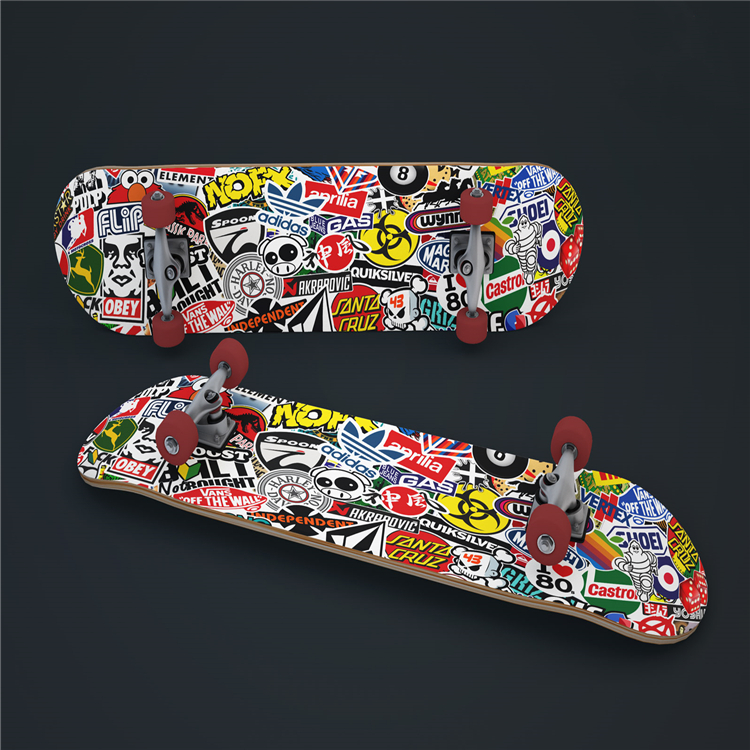Detail Skateboard Sticker Bomb Nomer 47