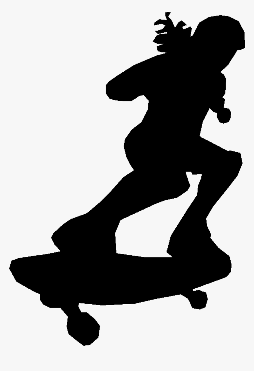 Detail Skateboarder Silhouette Clip Art Nomer 15