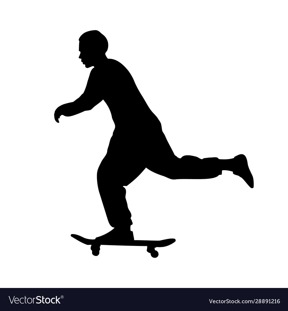 Detail Skateboarder Silhouette Clip Art Nomer 46