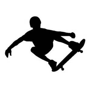 Detail Skateboarder Silhouette Clip Art Nomer 50