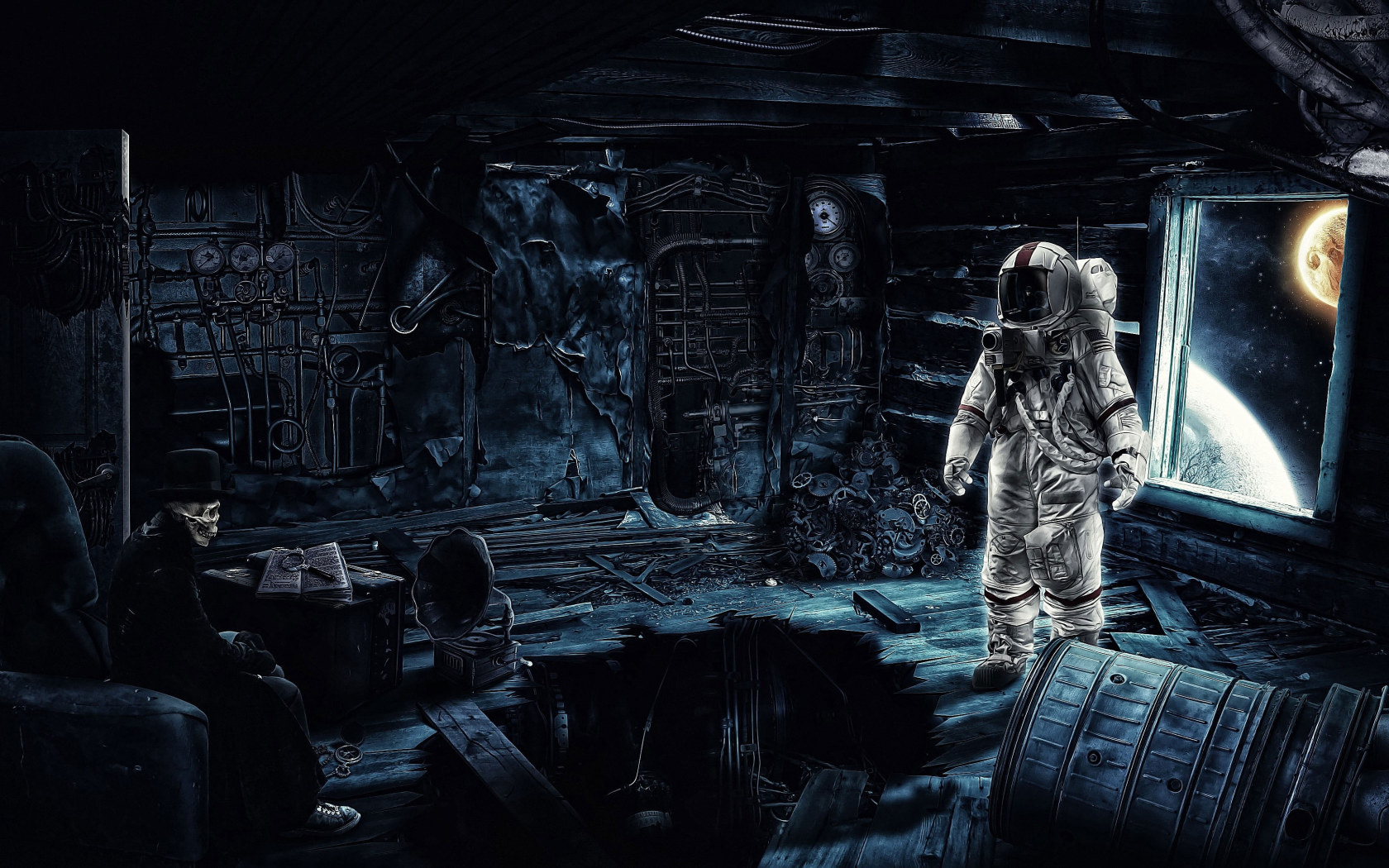 Detail Skeleton Astronaut Wallpaper Nomer 41