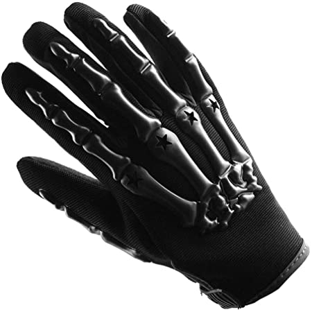 Detail Skeleton Biker Gloves Nomer 10