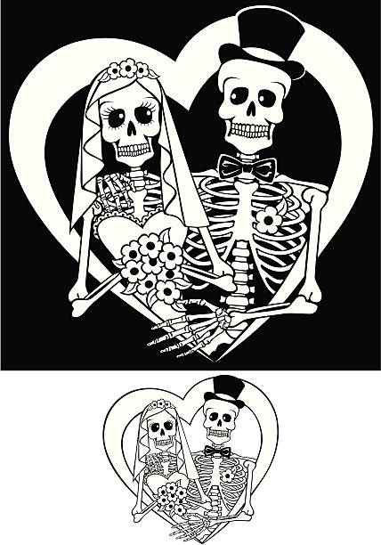 Detail Skeleton Bride And Groom Clipart Nomer 16