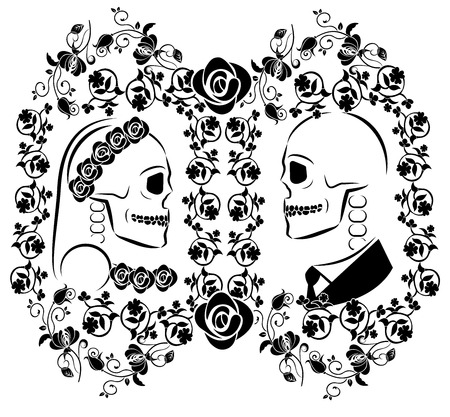 Detail Skeleton Bride And Groom Clipart Nomer 29