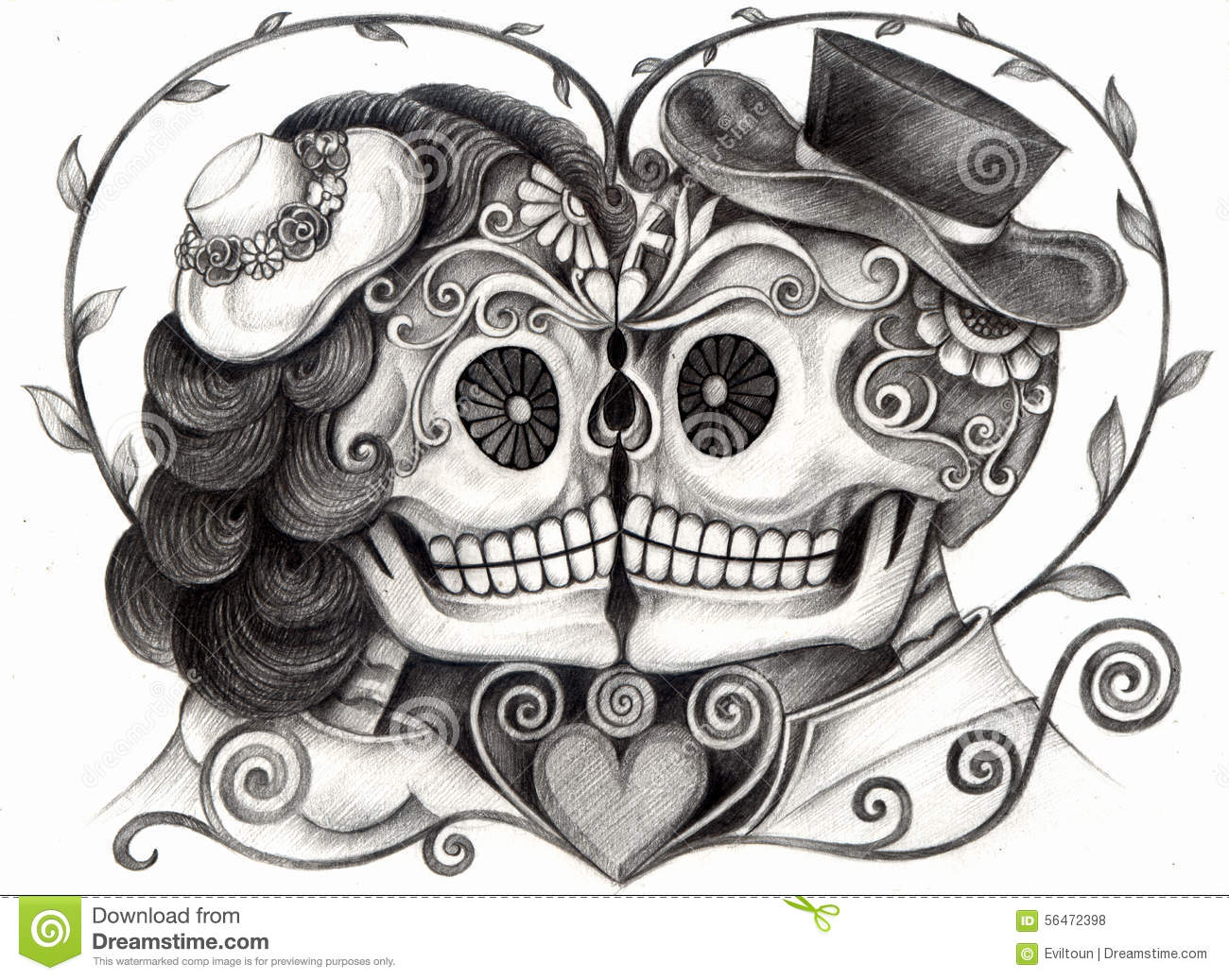 Detail Skeleton Bride And Groom Clipart Nomer 32