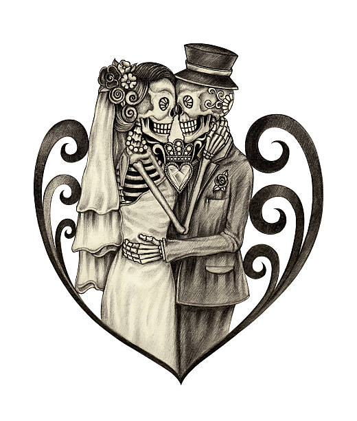 Detail Skeleton Bride And Groom Clipart Nomer 5