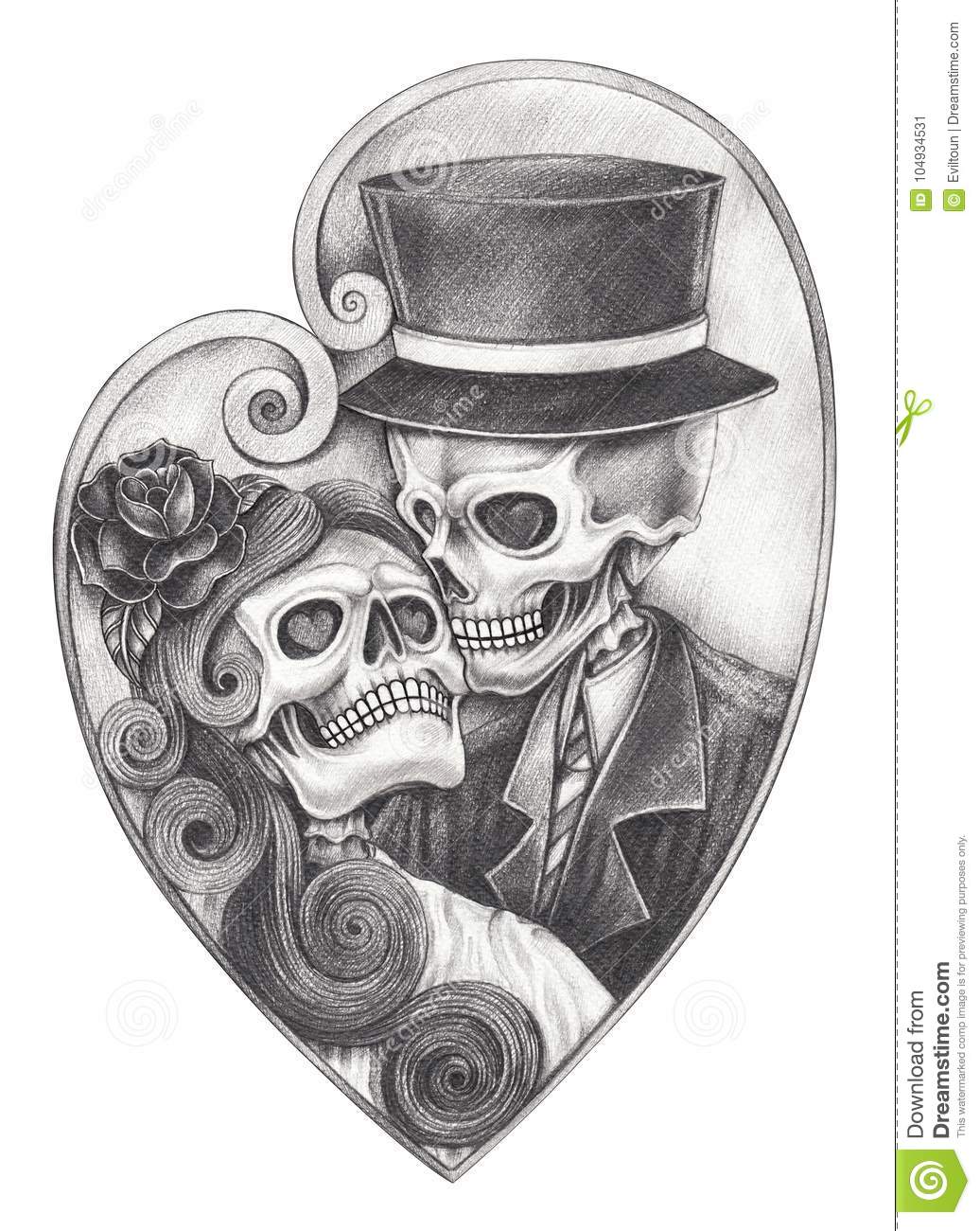 Detail Skeleton Bride And Groom Clipart Nomer 40