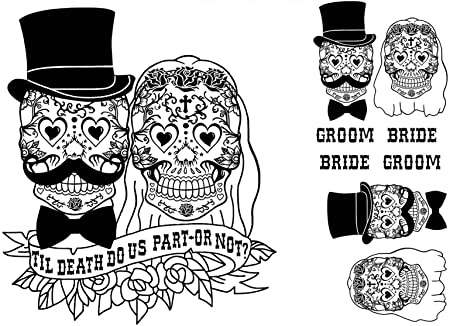 Detail Skeleton Bride And Groom Clipart Nomer 50