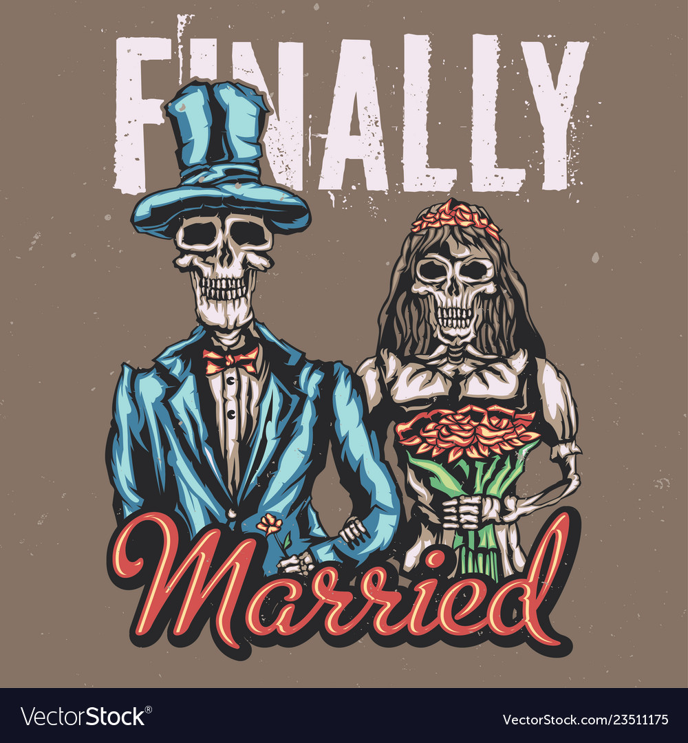 Detail Skeleton Bride And Groom Clipart Nomer 54