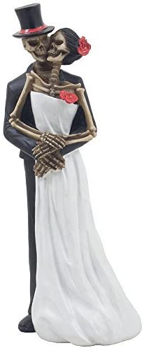 Detail Skeleton Bride And Groom Statue Nomer 2