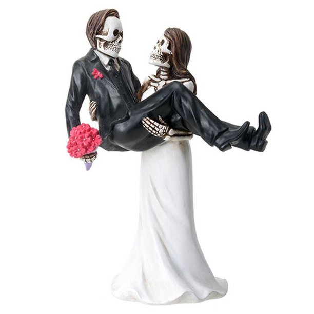 Detail Skeleton Bride And Groom Statue Nomer 11