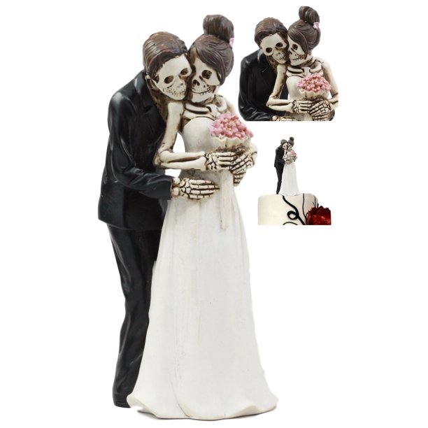 Detail Skeleton Bride And Groom Statue Nomer 21