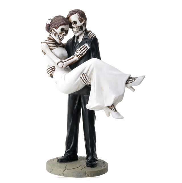 Detail Skeleton Bride And Groom Statue Nomer 46