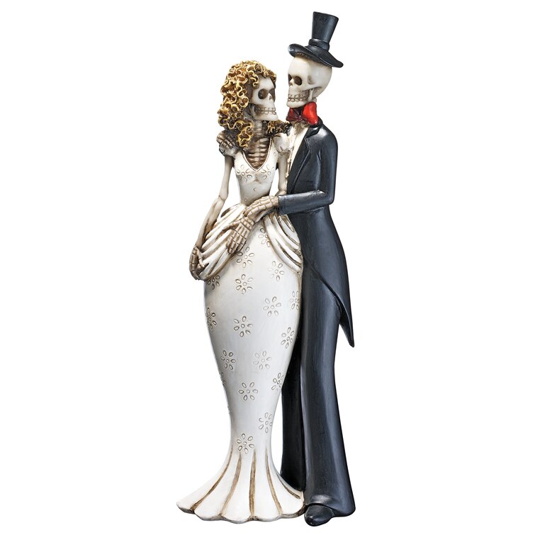 Detail Skeleton Bride And Groom Statue Nomer 8