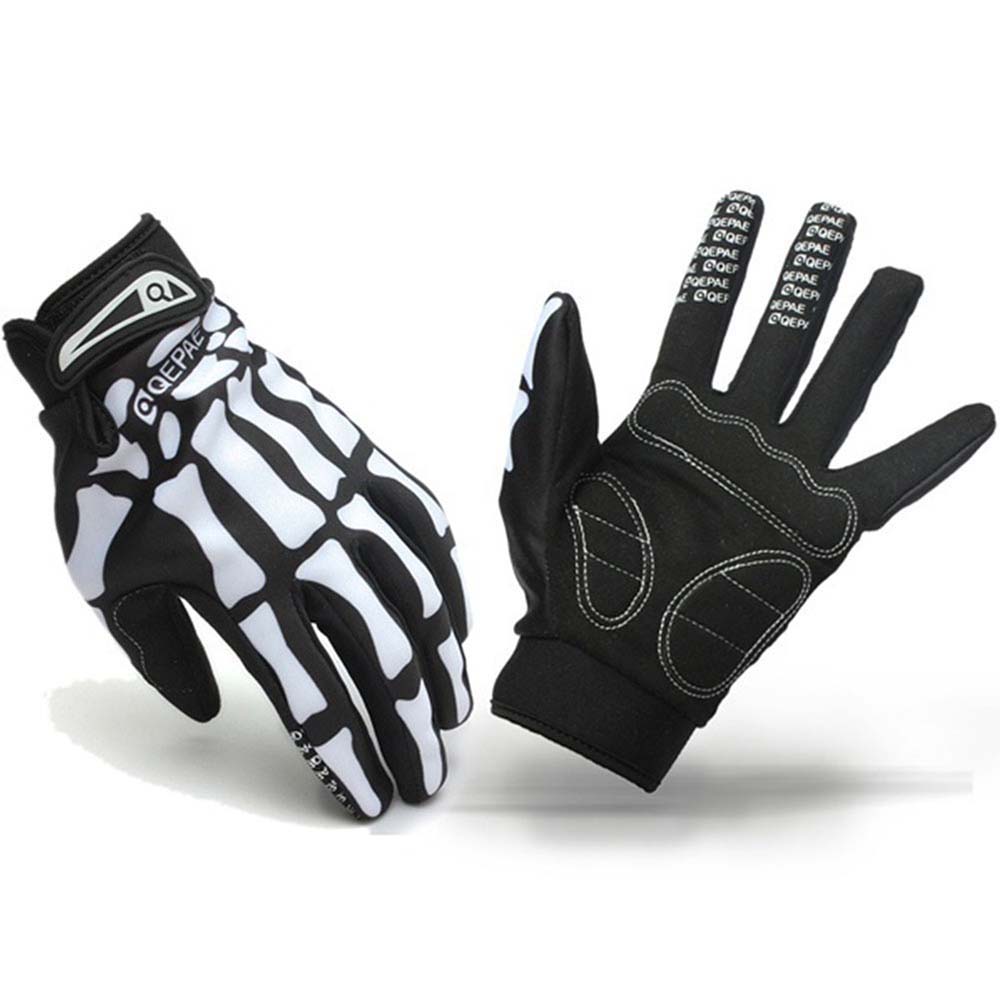 Detail Skeleton Cycling Gloves Nomer 10