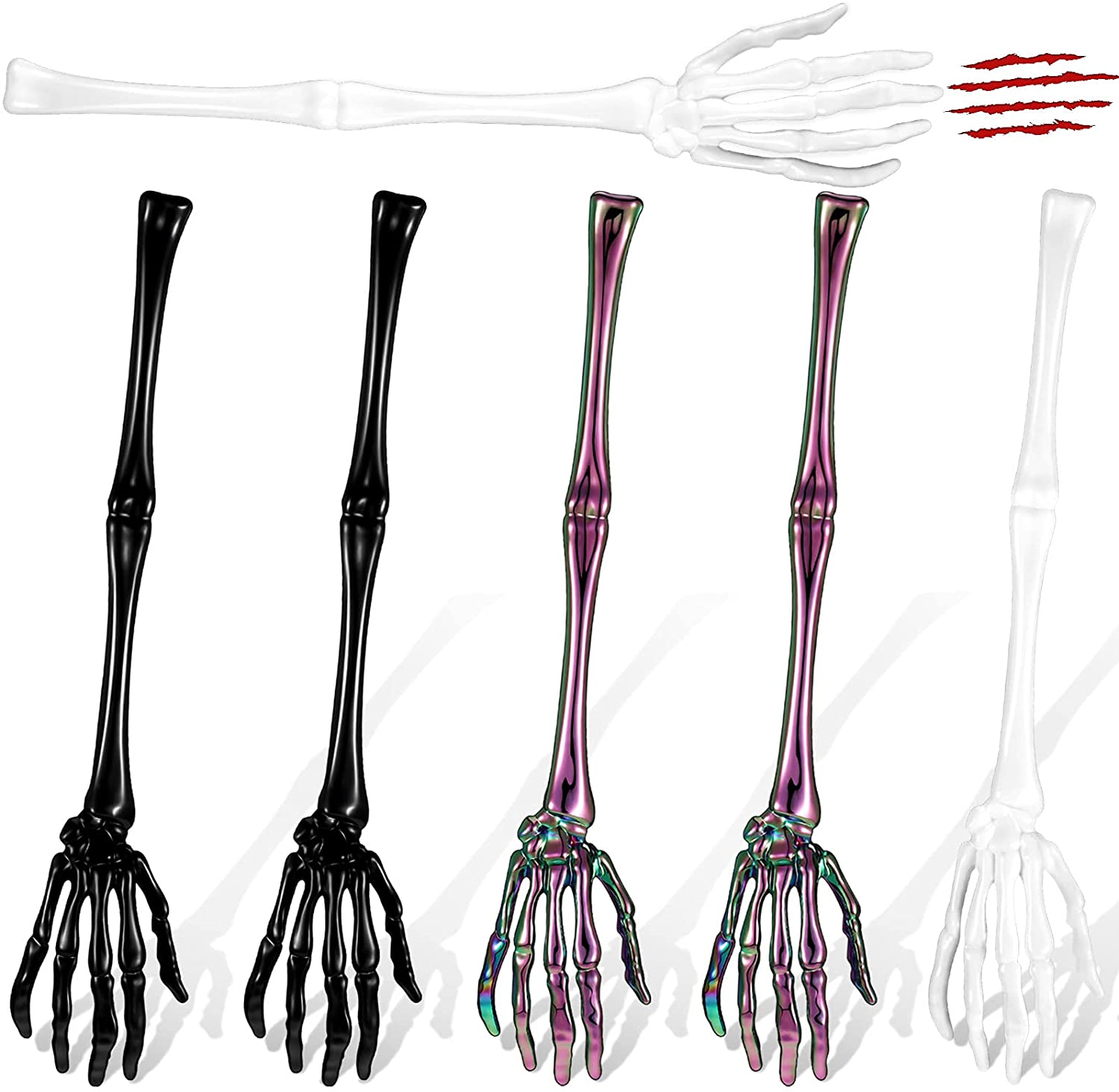 Detail Skeleton Hand Salad Servers Nomer 50