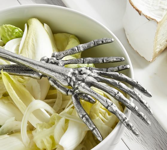 Detail Skeleton Hands Salad Servers Nomer 7