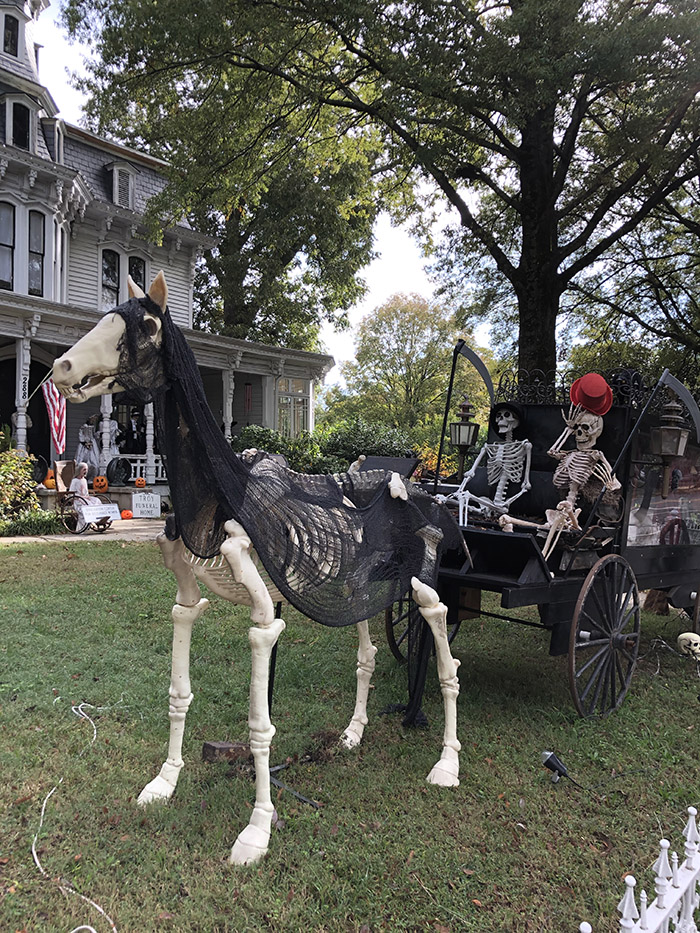 Detail Skeleton Horse And Carriage Halloween Nomer 15