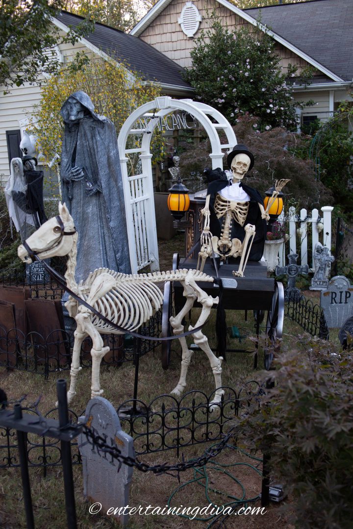 Detail Skeleton Horse And Carriage Halloween Nomer 48