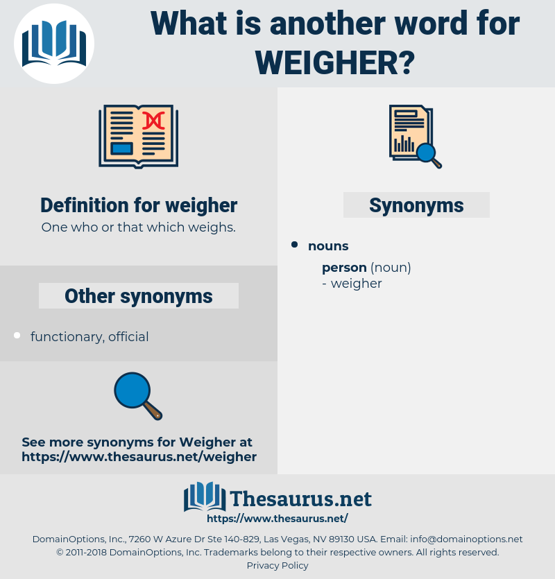 Detail Weigher Definition Nomer 2
