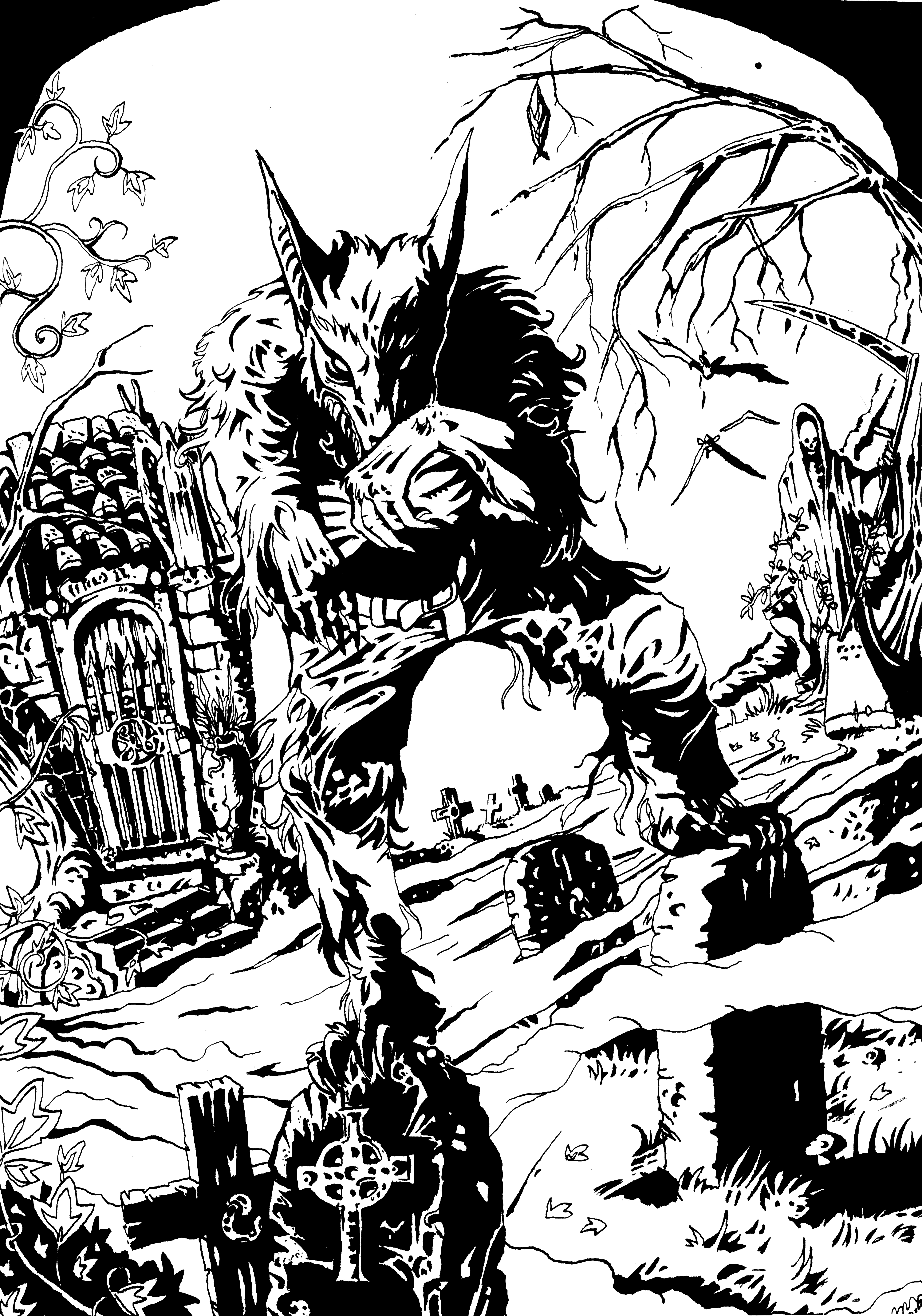 Detail Werewolf Illustrations Nomer 48