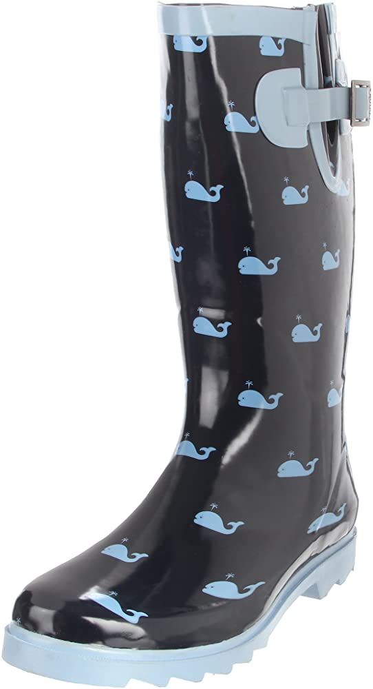 Detail Whale Print Rain Boots Nomer 12