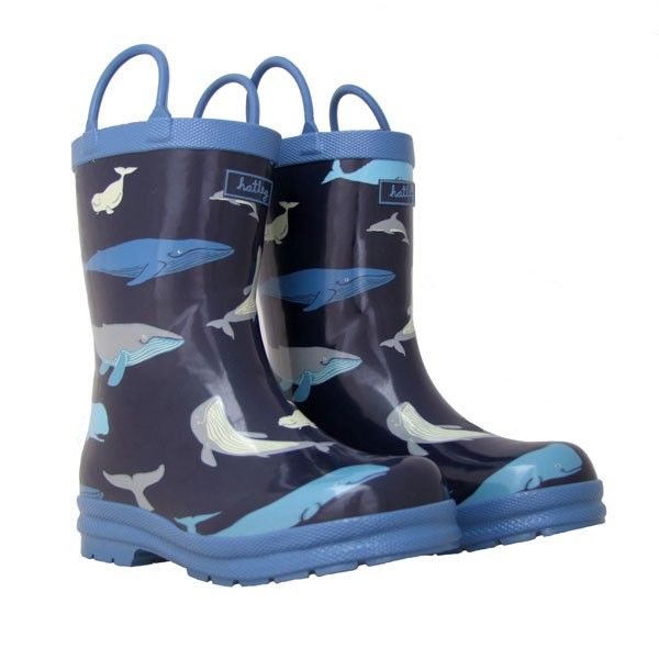 Detail Whale Print Rain Boots Nomer 14