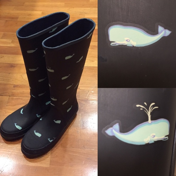 Download Whale Print Rain Boots Nomer 16