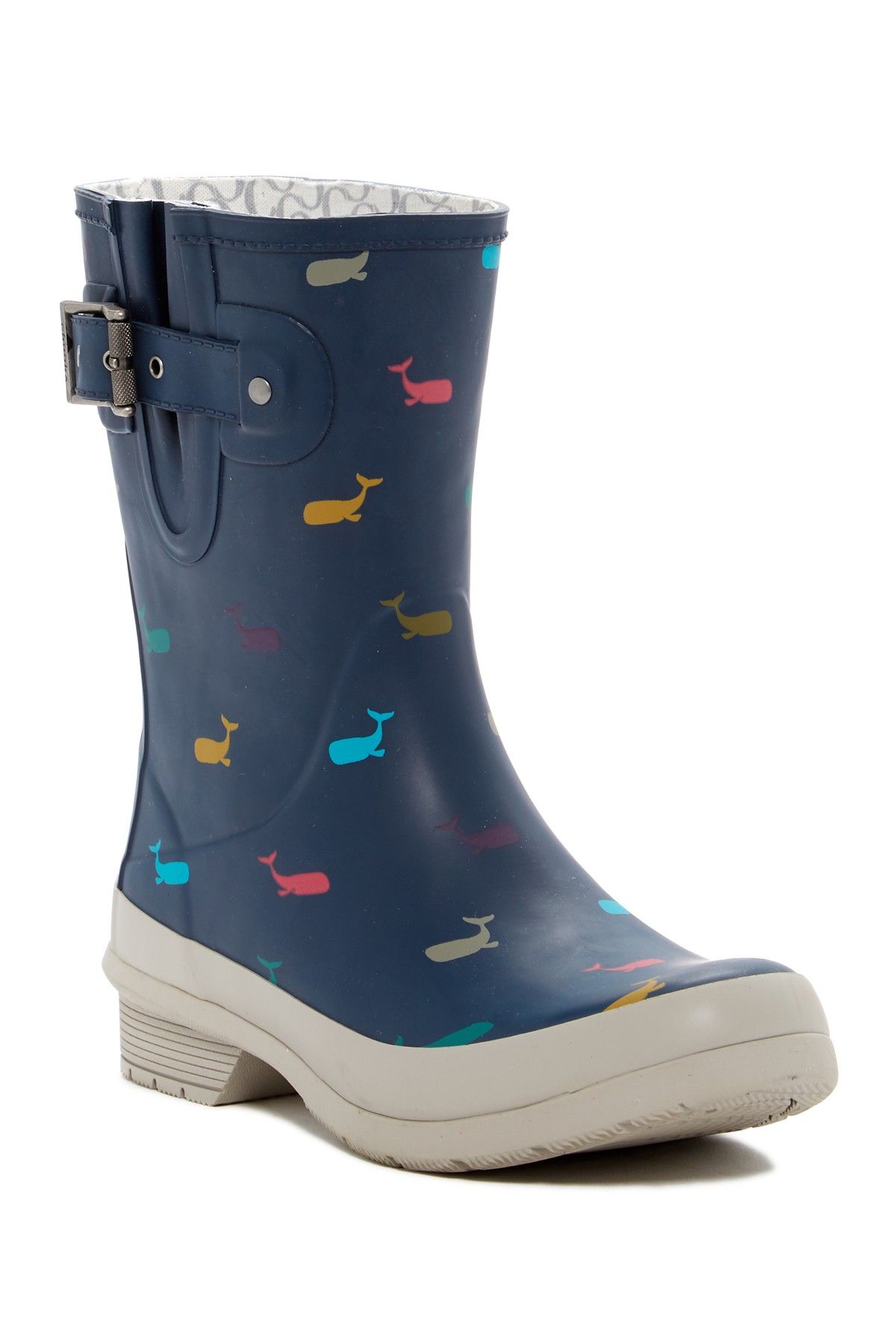 Detail Whale Print Rain Boots Nomer 24