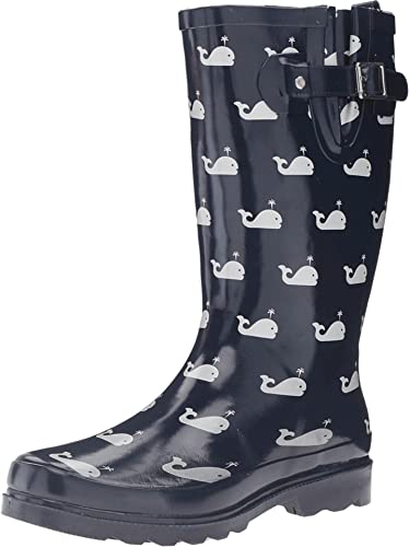 Detail Whale Print Rain Boots Nomer 36