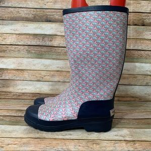 Detail Whale Print Rain Boots Nomer 39