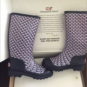 Detail Whale Print Rain Boots Nomer 45