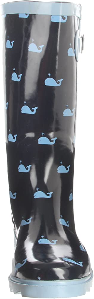 Detail Whale Print Rain Boots Nomer 48