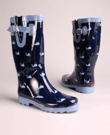 Detail Whale Print Rain Boots Nomer 6