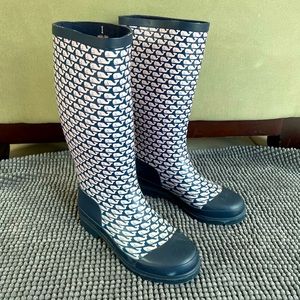 Detail Whale Print Rain Boots Nomer 53