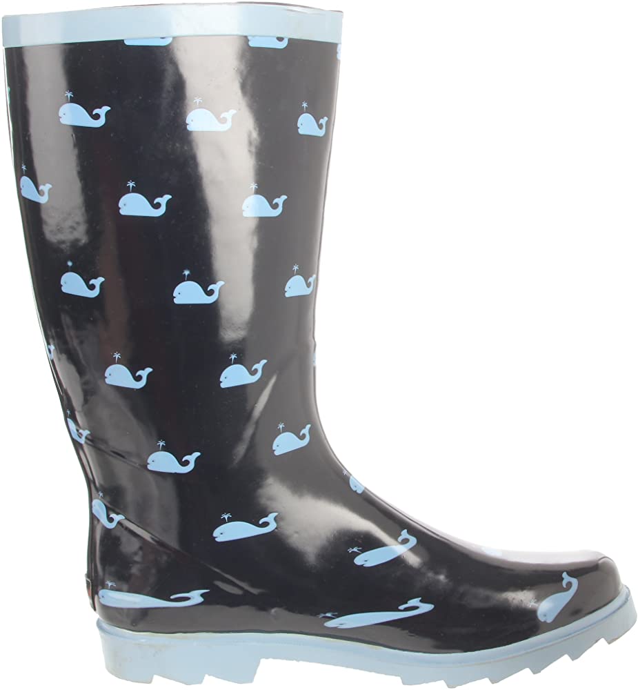 Detail Whale Print Rain Boots Nomer 54