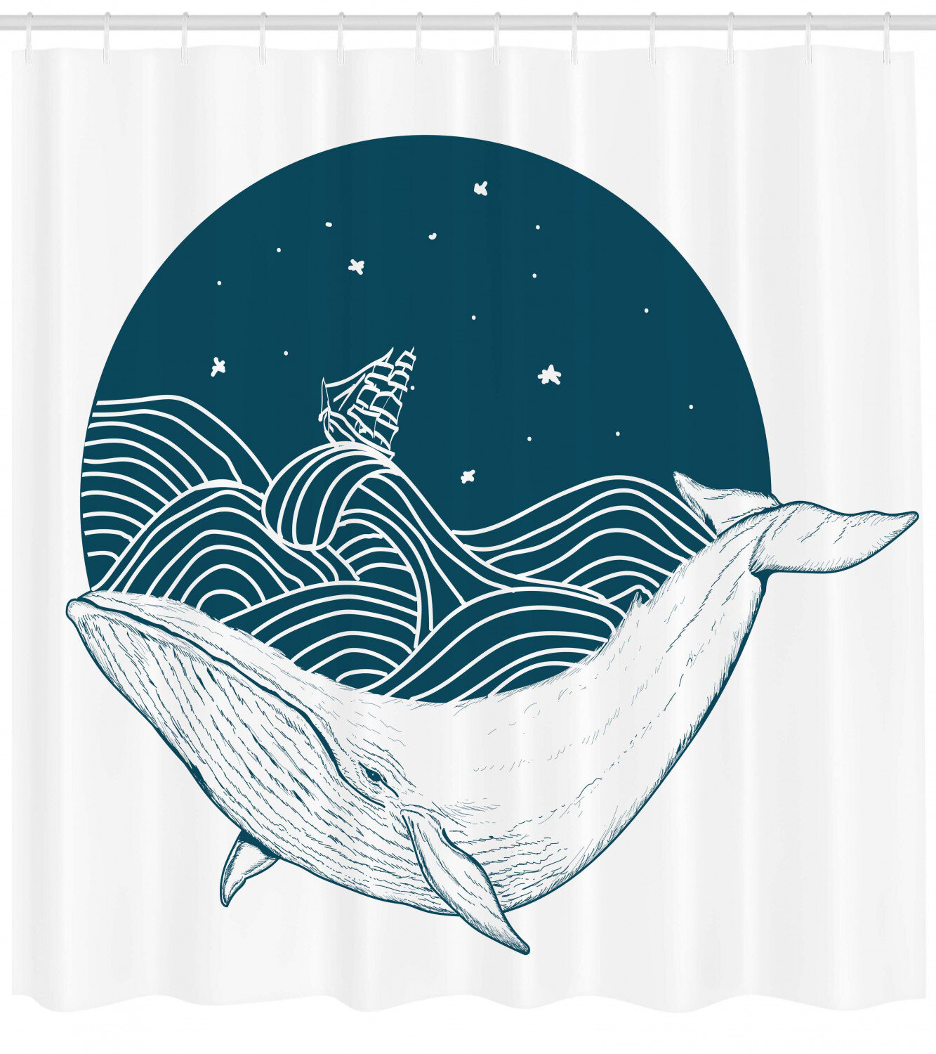 Whale Shower Curtain Hooks - KibrisPDR