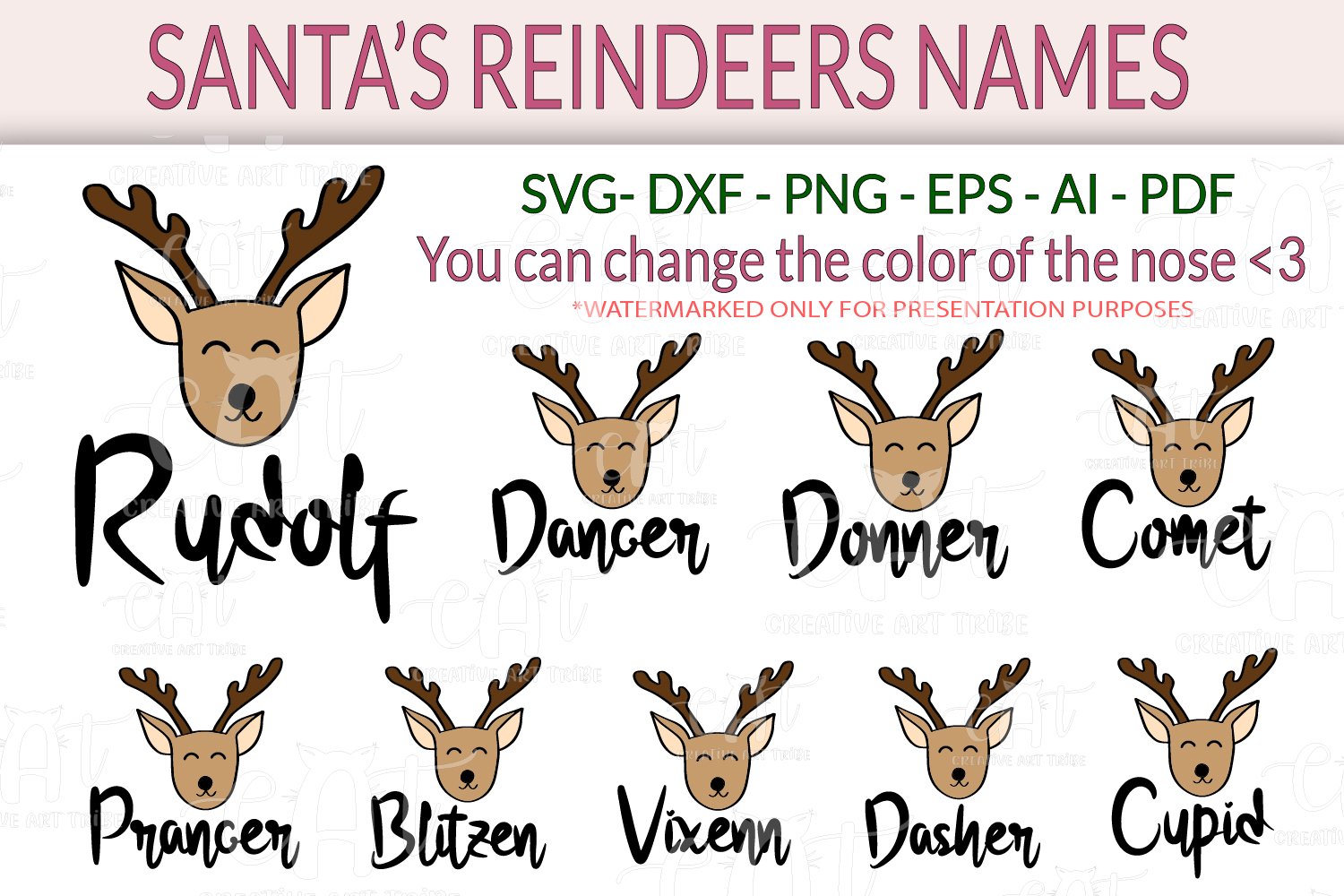 Detail What Are All The 9 Reindeers Names Nomer 27