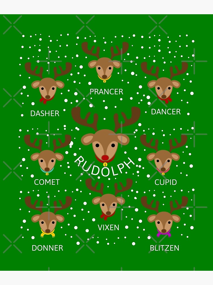 Detail What Are All The 9 Reindeers Names Nomer 51