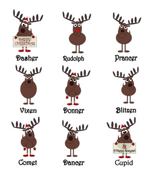 Detail What Are All The 9 Reindeers Names Nomer 7