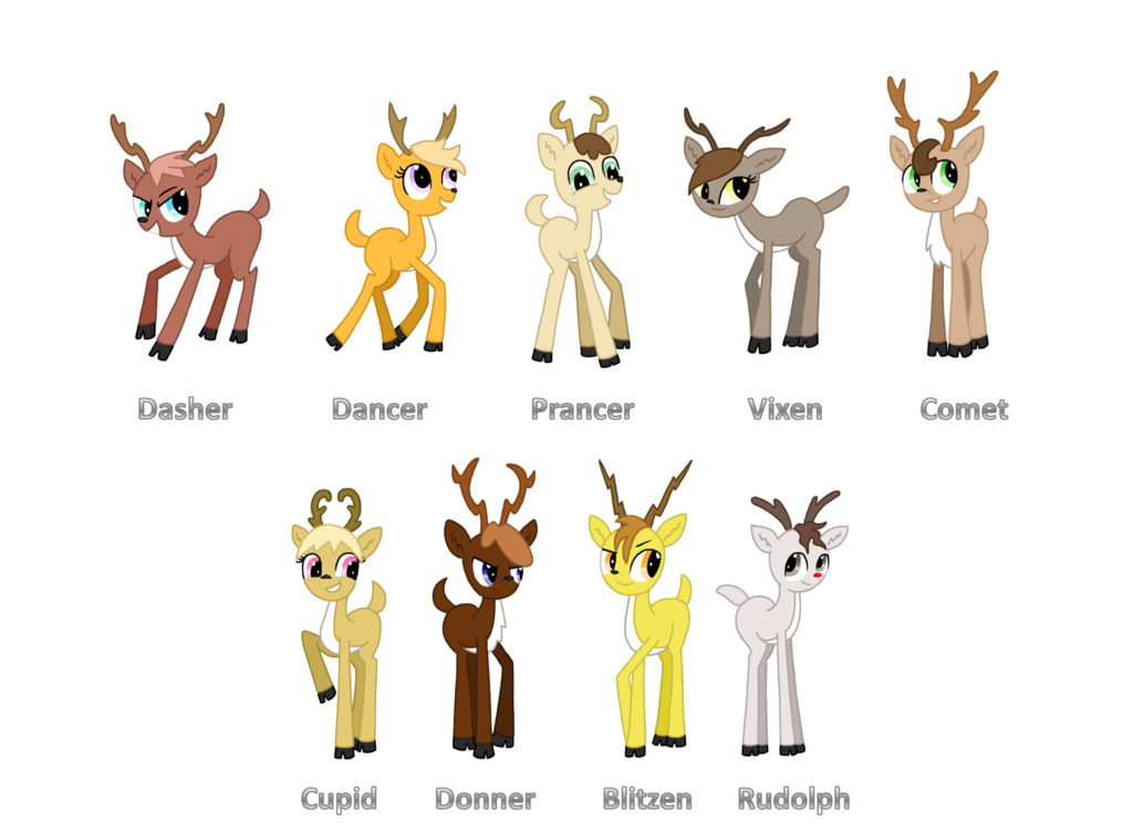 Detail What Are The 9 Reindeers Names Nomer 6